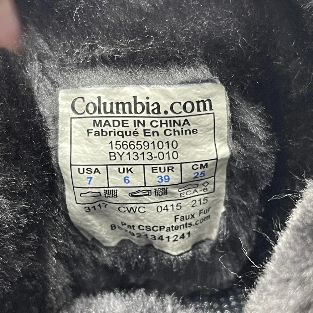 Columbia Minx Mid II Boots Girls 7 Black Waterproof Omni-Heat Snow BY1313